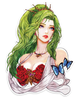 Final Fantasy VI Watercolor Terra Die Cut Sticker
