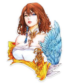 (Discontinued Product) Final Fantasy X Watercolor Yuna Die Cut Sticker