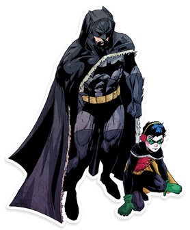 DC Comics Batman &amp; Robin Winter Die Cut Sticker