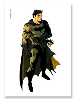 DC Comics Batman & Robin Autograph Print (S)