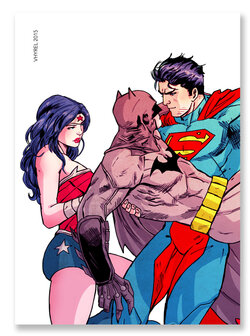 DC Comics Batman, Superman & Wonder Woman Trinity Print (S)