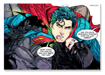 DC Superman & Batman Oreo Print