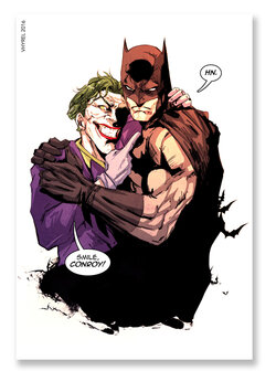 DC Batman & The Joker Smile Print