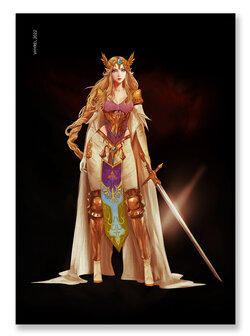 (Small Printing Error) The Legend of Zelda Warrior Zelda Print