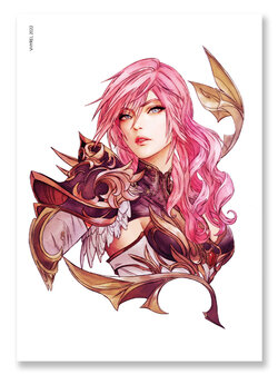 Final Fantasy XIII Watercolor Lightning Print