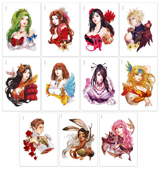 Final Fantasy Watercolor Series Set of 11 Prints