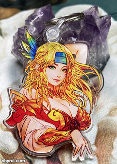 Final Fantasy X Rikku Keychain Double Sided Clear Acrylic