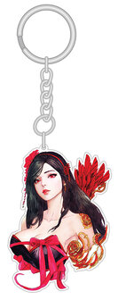 Final Fantasy VII Tifa Keychain Double Sided Clear Acrylic Glossy