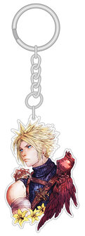 Final Fantasy VII Cloud Keychain Double Sided Clear Acrylic Glossy