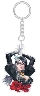 Bayonetta Keychain Double Sided Clear Acrylic Glossy