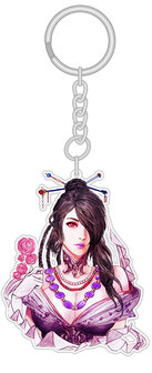 Final Fantasy X Lulu Keychain Double Sided Clear Acrylic Glossy