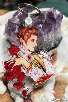 Final Fantasy XII Balthier Keychain Double Sided Clear Acrylic