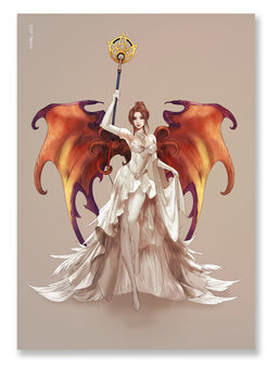 Final Fantasy X Yuna Rebellious Bride Print