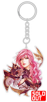 Final Fantasy XIII Lightning Keychain Double Sided Clear Acrylic Glossy
