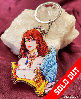 Final Fantasy X Yuna Keychain Double Sided Clear Acrylic Glossy