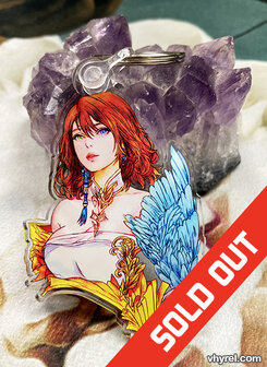 Final Fantasy X Yuna Keychain Double Sided Clear Acrylic