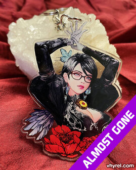 Bayonetta Keychain Double Sided Clear Acrylic Glossy