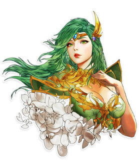 Final Fantasy IV Watercolor Rydia Die Cut Sticker