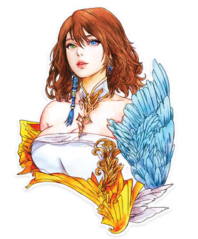 Final Fantasy X Watercolor Yuna Die Cut Sticker