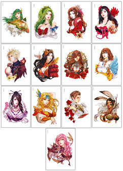 Final Fantasy Watercolor Series Set of 13 Prints