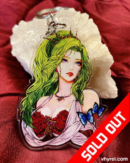 Final Fantasy VI Terra Keychain Double Sided Clear Acrylic Glossy