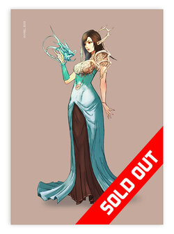 Final Fantasy VIII Sorceress Rinoa Heartilly Redesign Print