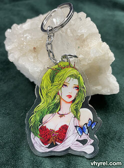 Final Fantasy VI Terra Keychain Double Sided + Double Protection Clear Acrylic