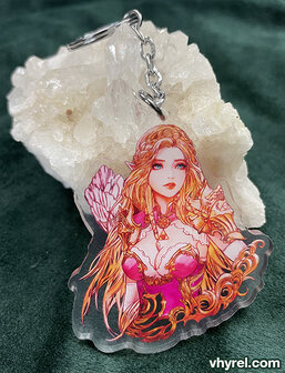 Legend of Zelda Princess Zelda Keychain Double Sided + Double Protection Clear Acrylic