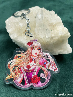 Tekken Watercolor Emilie De Rochefort Lili Keychain Double Sided + Double Protection Clear Acrylic