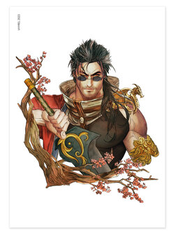 Final Fantasy X Watercolor Auron Print