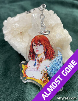 Final Fantasy X Yuna Keychain Double Sided + Double Protection Clear Acrylic