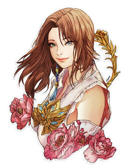 Final Fantasy X Sketch Yuna Die Cut Sticker