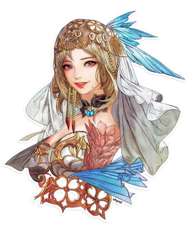 Final Fantasy XII Watercolor Ashe Die Cut Sticker