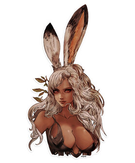 Final Fantasy XII Fran Sketch Die Cut Sticker