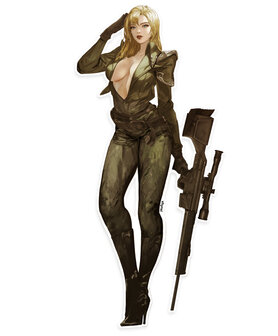 Metal Gear Sniper Wolf Die Cut Sticker