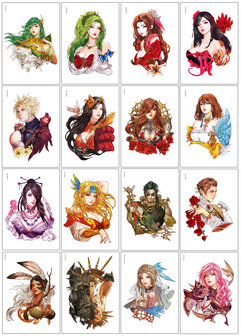 Final Fantasy Watercolor Series Set of 16 Prints