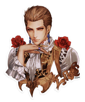 Final Fantasy XII Balthier Sketch Die Cut Sticker