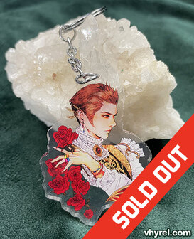 Final Fantasy XII Balthier Keychain Double Sided + Double Protection Clear Acrylic
