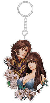 Final Fantasy VIII Squall Rinoa Keychain Double Sided + Double Protection Clear Acrylic