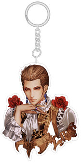 Final Fantasy XII Balthier Keychain Double Sided + Double Protection Clear Acrylic