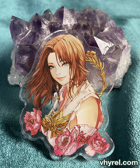 Final Fantasy X Yuna Clear Acrylic Pin