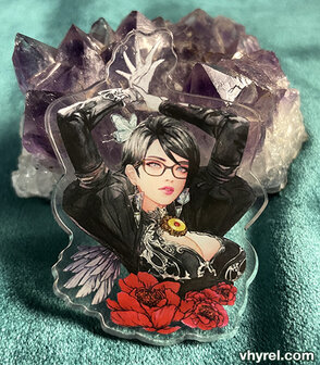 Bayonetta Clear Acrylic Pin