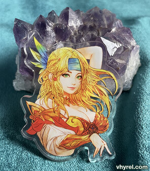 Final Fantasy X Rikku Clear Acrylic Pin