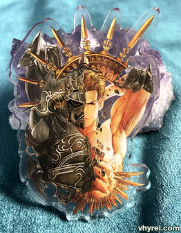 Final Fantasy XII Watercolor Gabranth Clear Acrylic Pin