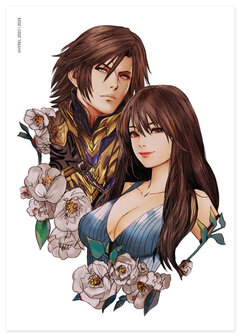 Final Fantasy VIII Squall Rinoa Portrait Print