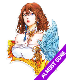 Final Fantasy X Watercolor Yuna Die Cut Sticker