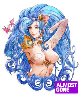 Darkstalkers Watercolor Felicia Die Cut Sticker