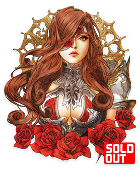 Final Fantasy IX Watercolor Beatrix Die Cut Sticker