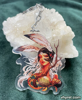 Final Fantasy XII Fran Keychain Double Sided + Double Protection Clear Acrylic