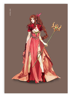 Final Fantasy VII Mage Aerith Redesign Print